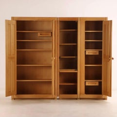 Guillerme et Chambron Oak Cabinet, 1960s France