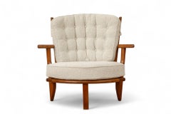 Guillerme et Chambron Silla esquinera de roble, Francia Años 60