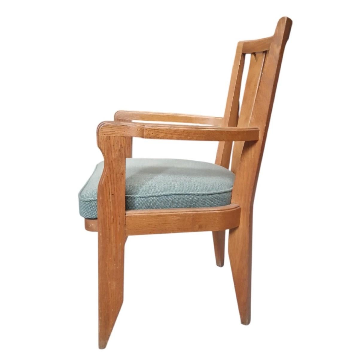 Moderne Guillerme et Chambron, fauteuil de bureau en Oak, Edition Votre Maison, Circa 1960 en vente