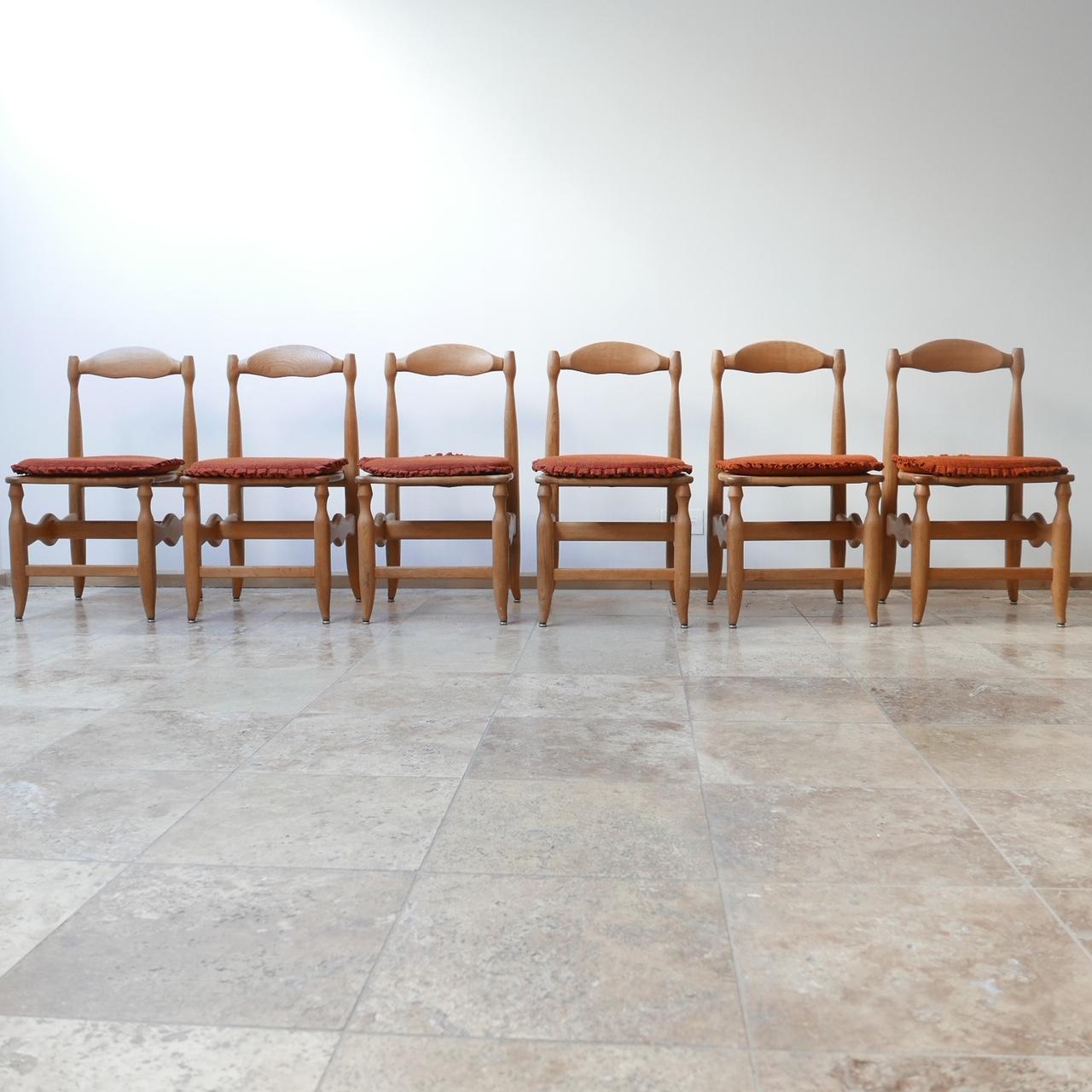 Guillerme et Chambron Oak Dining Chairs '6' 1