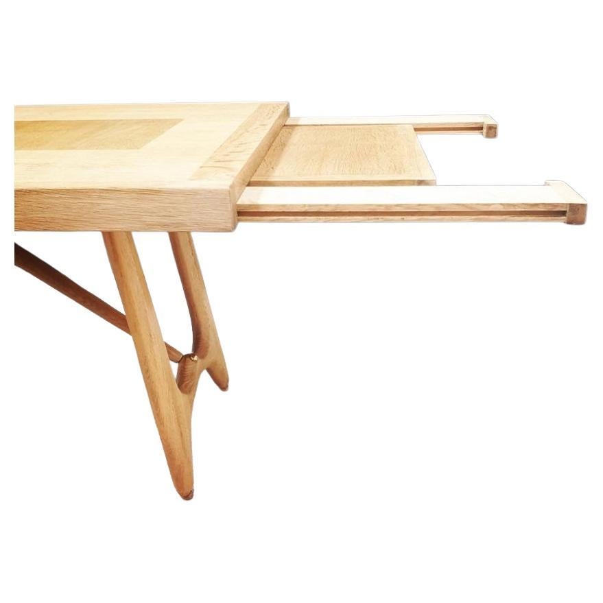 Oak Guillerme et Chambron,  oak dinning room table, Edition Votre Maison For Sale