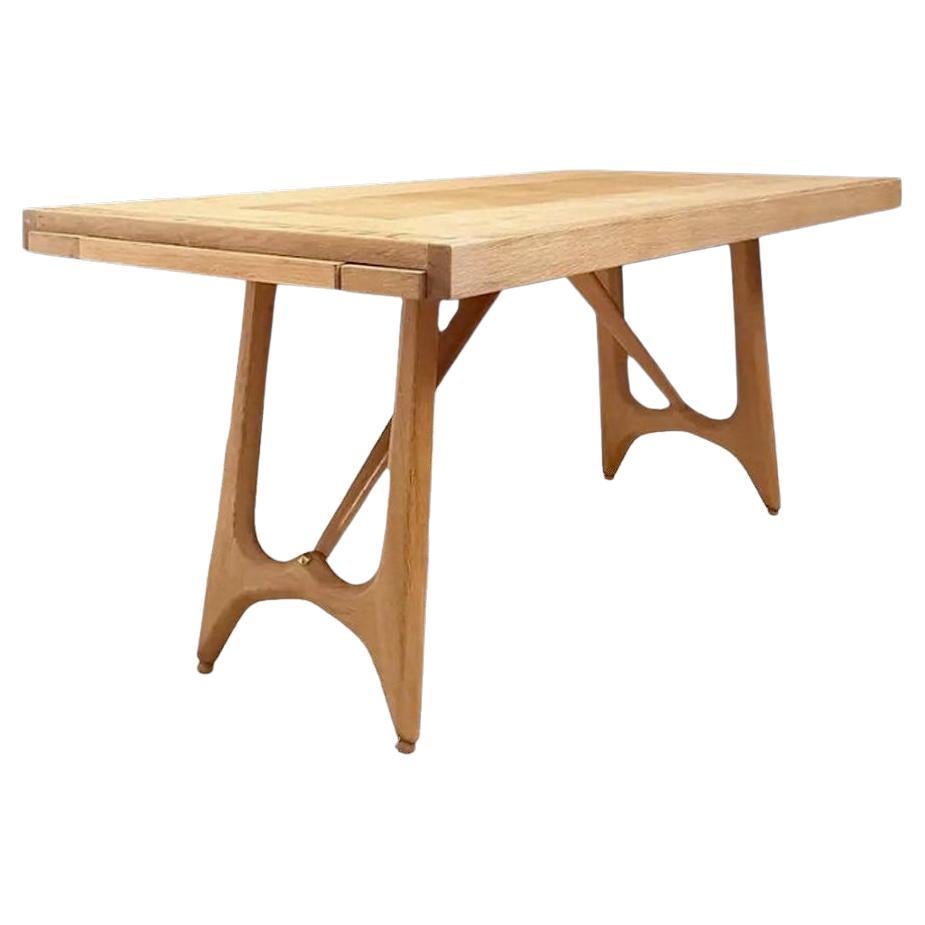 Guillerme et Chambron,  oak dinning room table, Edition Votre Maison For Sale