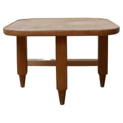 Guillerme et Chambron Oak French Mid-Century Coffee Table