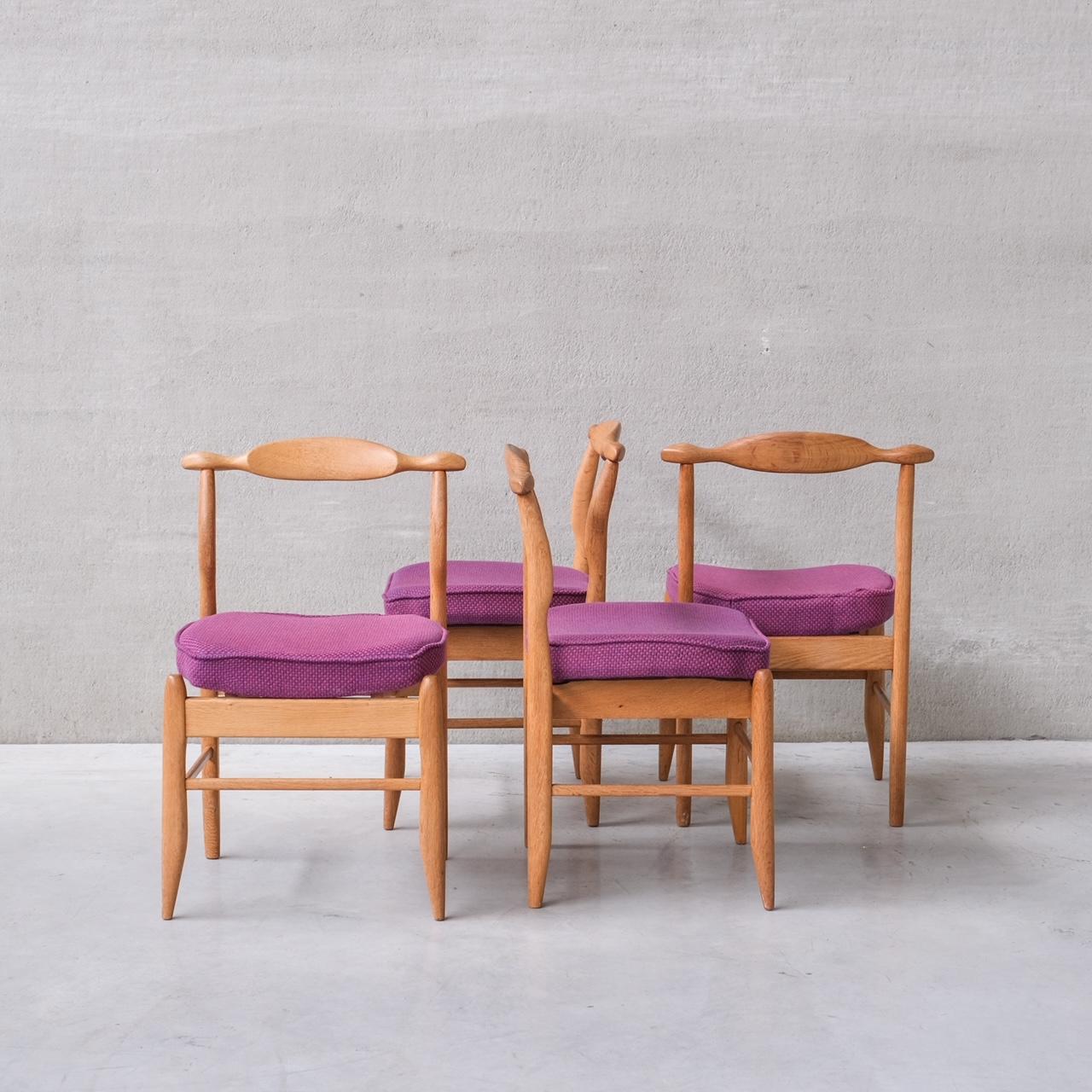 Guillerme et Chambron Oak 'Fumay' Midcentury Dining Chairs For Sale 5