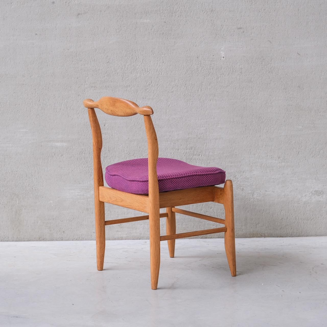 French Guillerme et Chambron Oak 'Fumay' Midcentury Dining Chairs For Sale