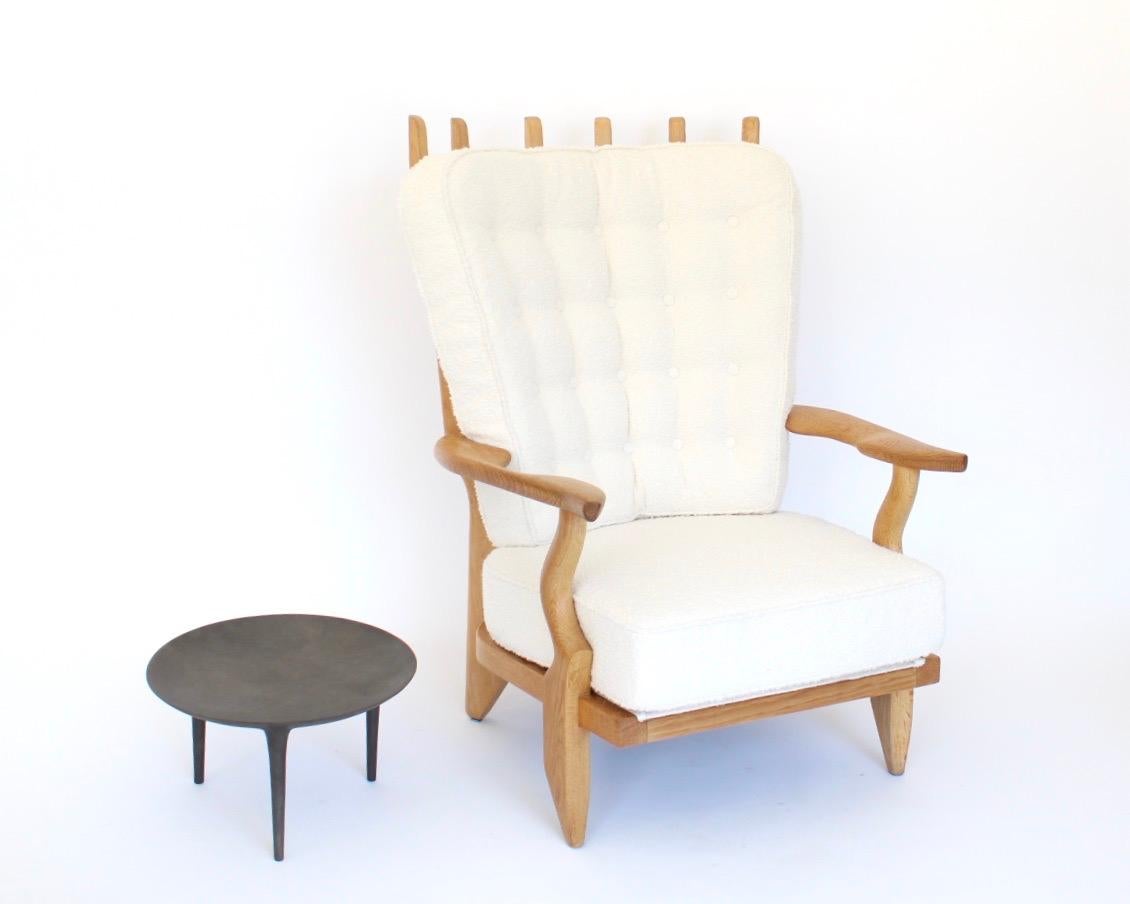 Guillerme et Chambron Oak Grand Repos French Lounge Chair Votre Maison 5