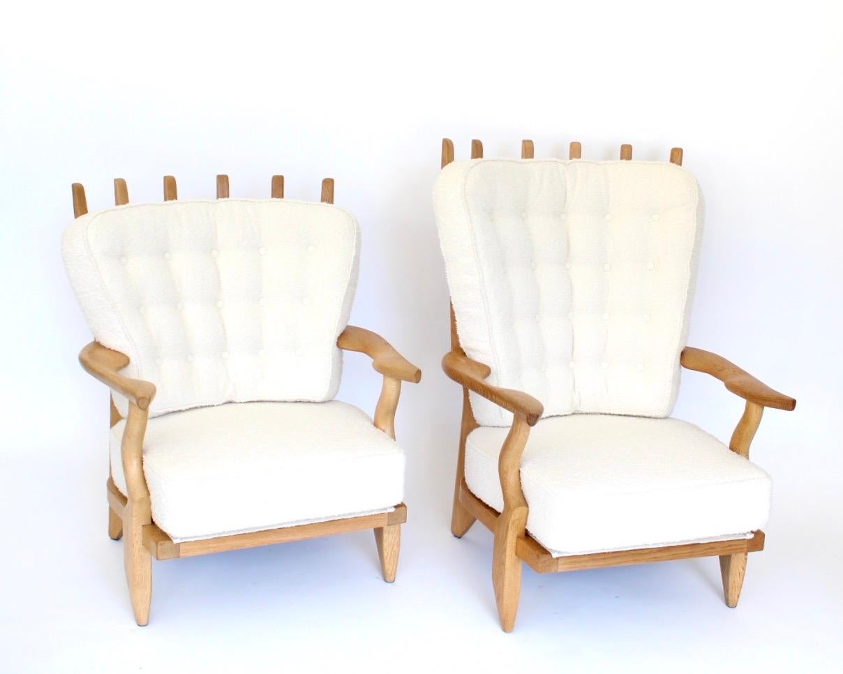 Guillerme et Chambron Oak Grand Repos French Lounge Chair Votre Maison 6