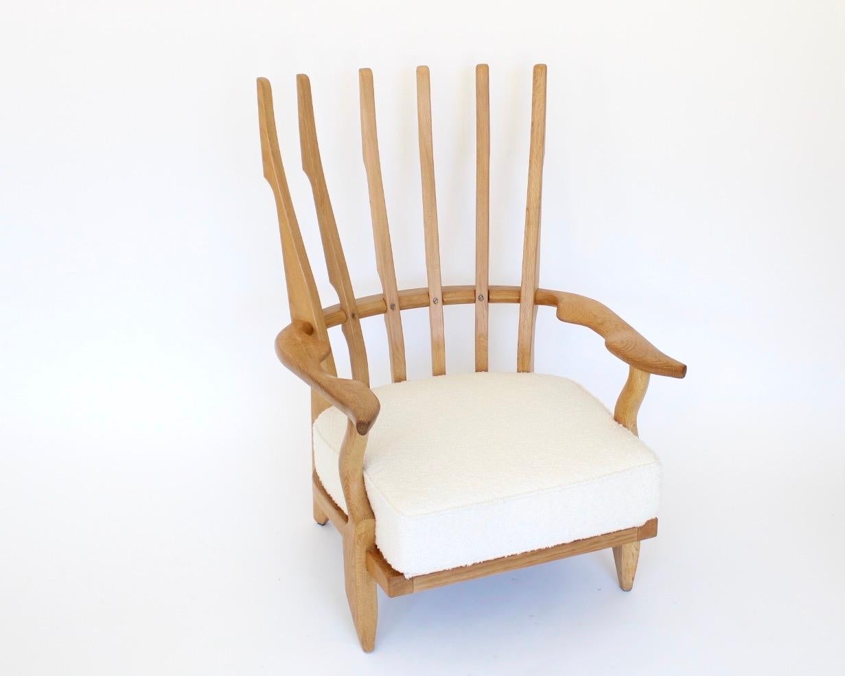 Guillerme et Chambron Oak Grand Repos French Lounge Chair Votre Maison 3