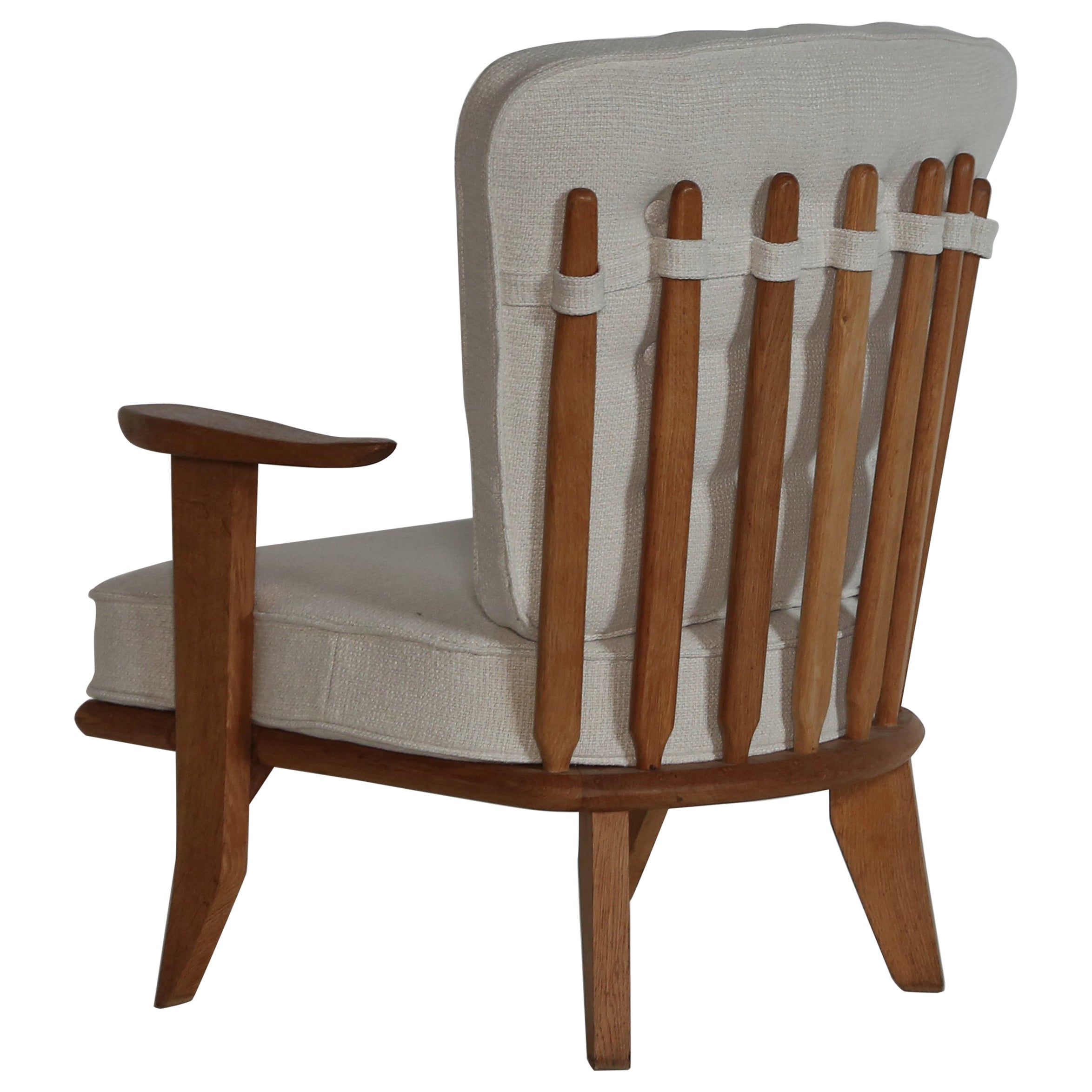 Loungesessel/Sessel aus Eiche aus Guillerme et Chambron, Nr. 2, Frankreich, 1960er Jahre
