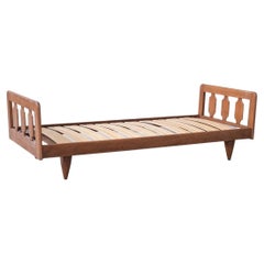Retro Guillerme et Chambron Oak Midcentury Daybed