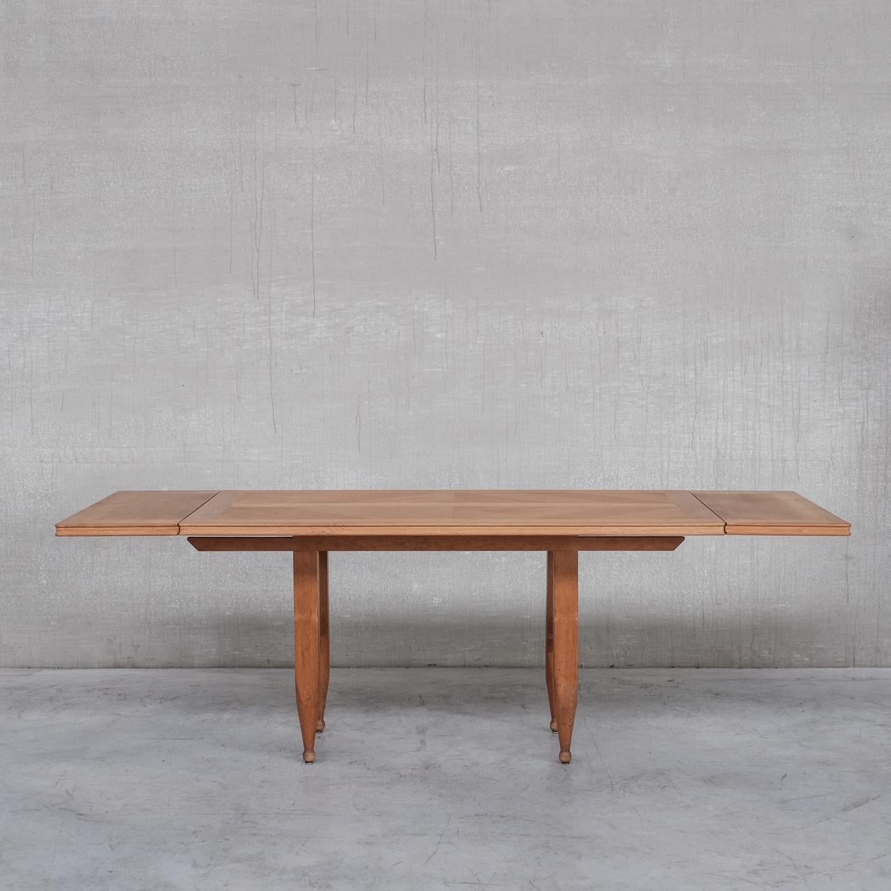 Guillerme et Chambron Oak Mid-Century Dining Table 3