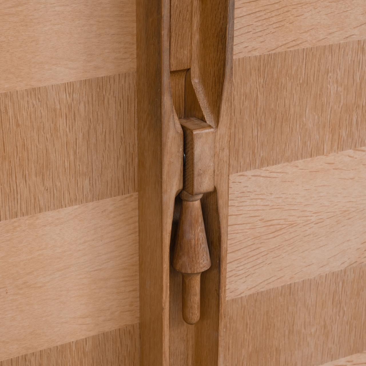 Guillerme et Chambron Oak Mid-Century French 'Bouvine' Cabinet 4