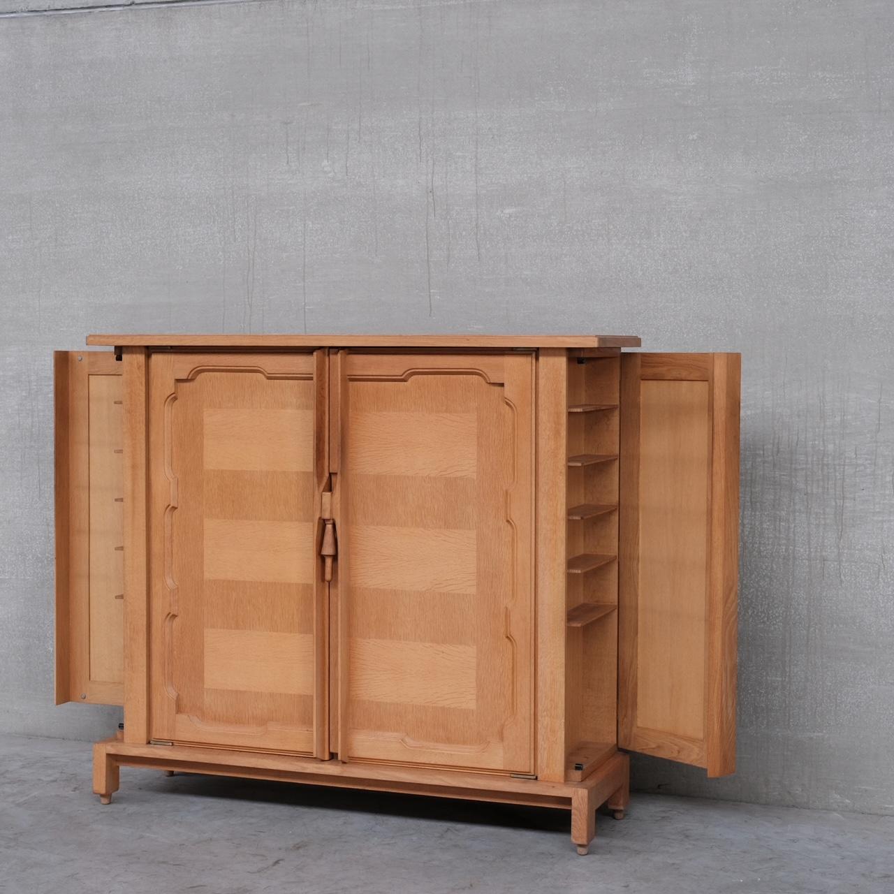 Guillerme et Chambron Oak Mid-Century French 'Bouvine' Cabinet 11