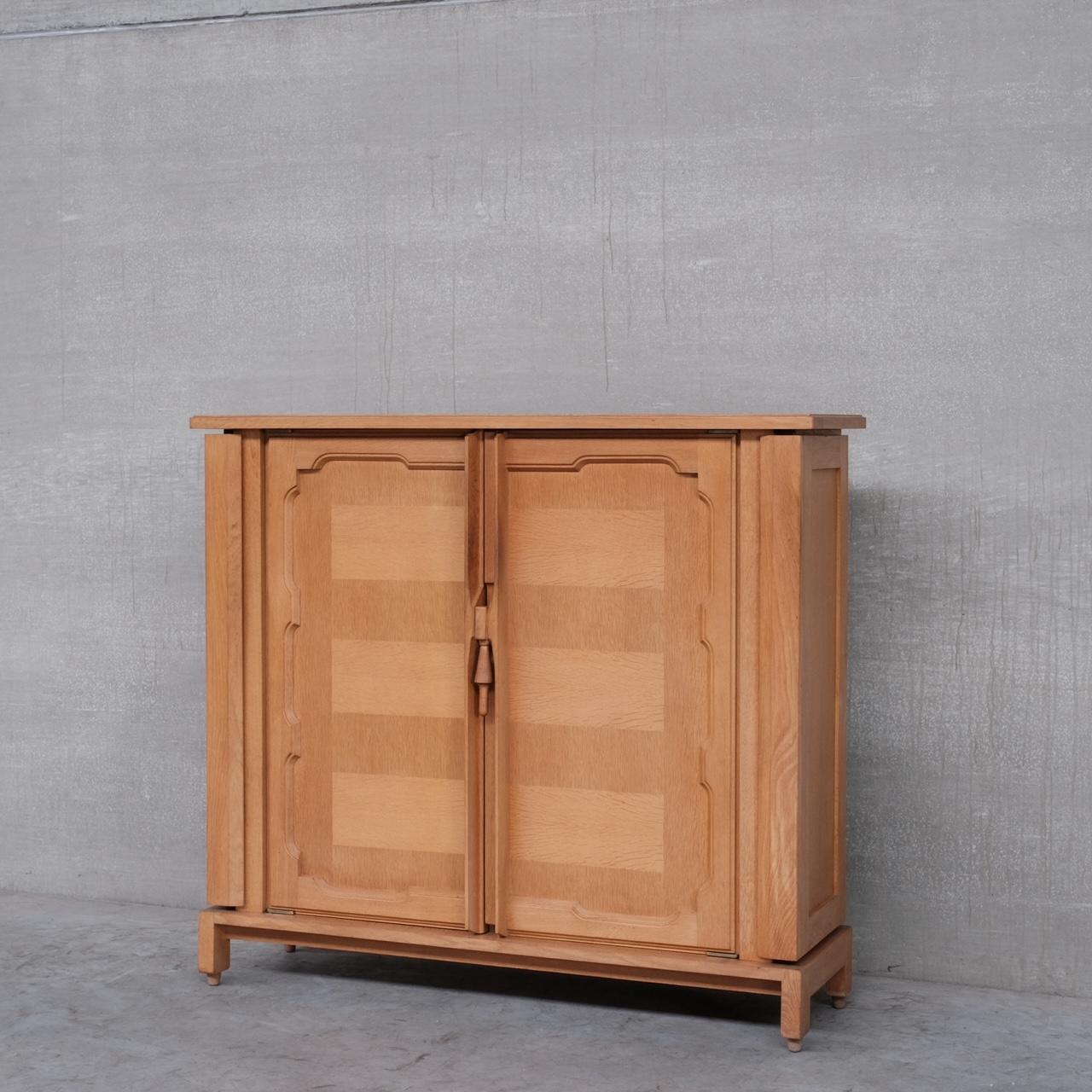 Guillerme et Chambron Oak Mid-Century French 'Bouvine' Cabinet 13