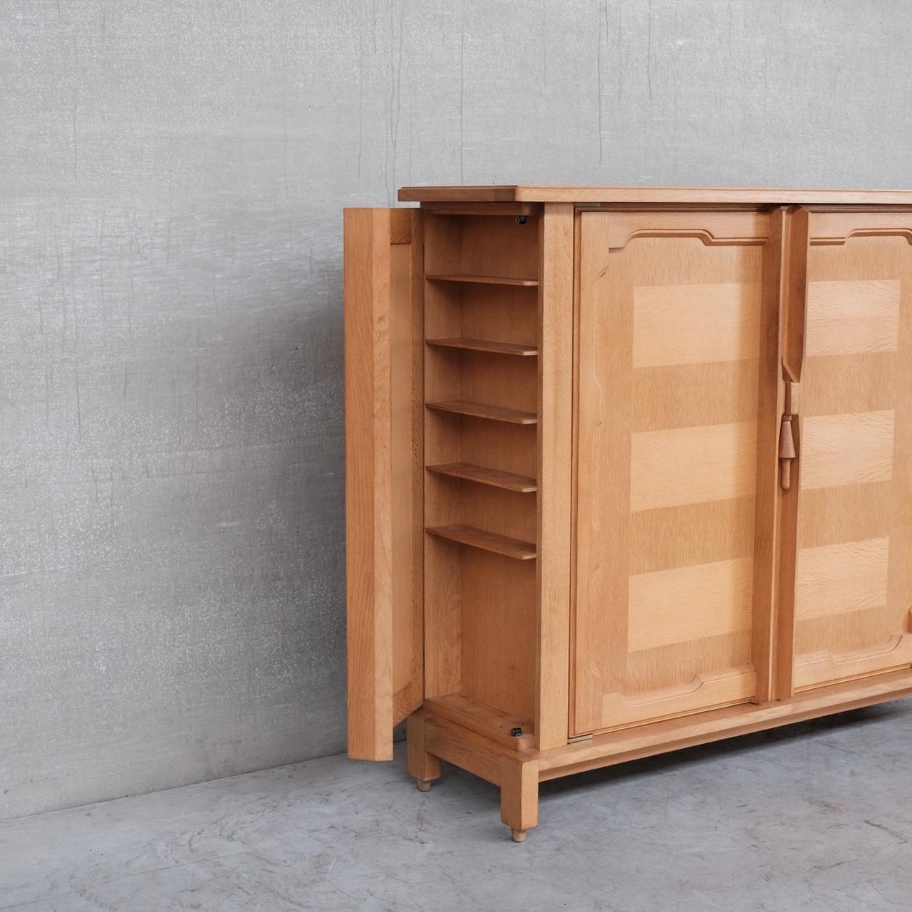 Wood Guillerme et Chambron Oak Mid-Century French 'Bouvine' Cabinet