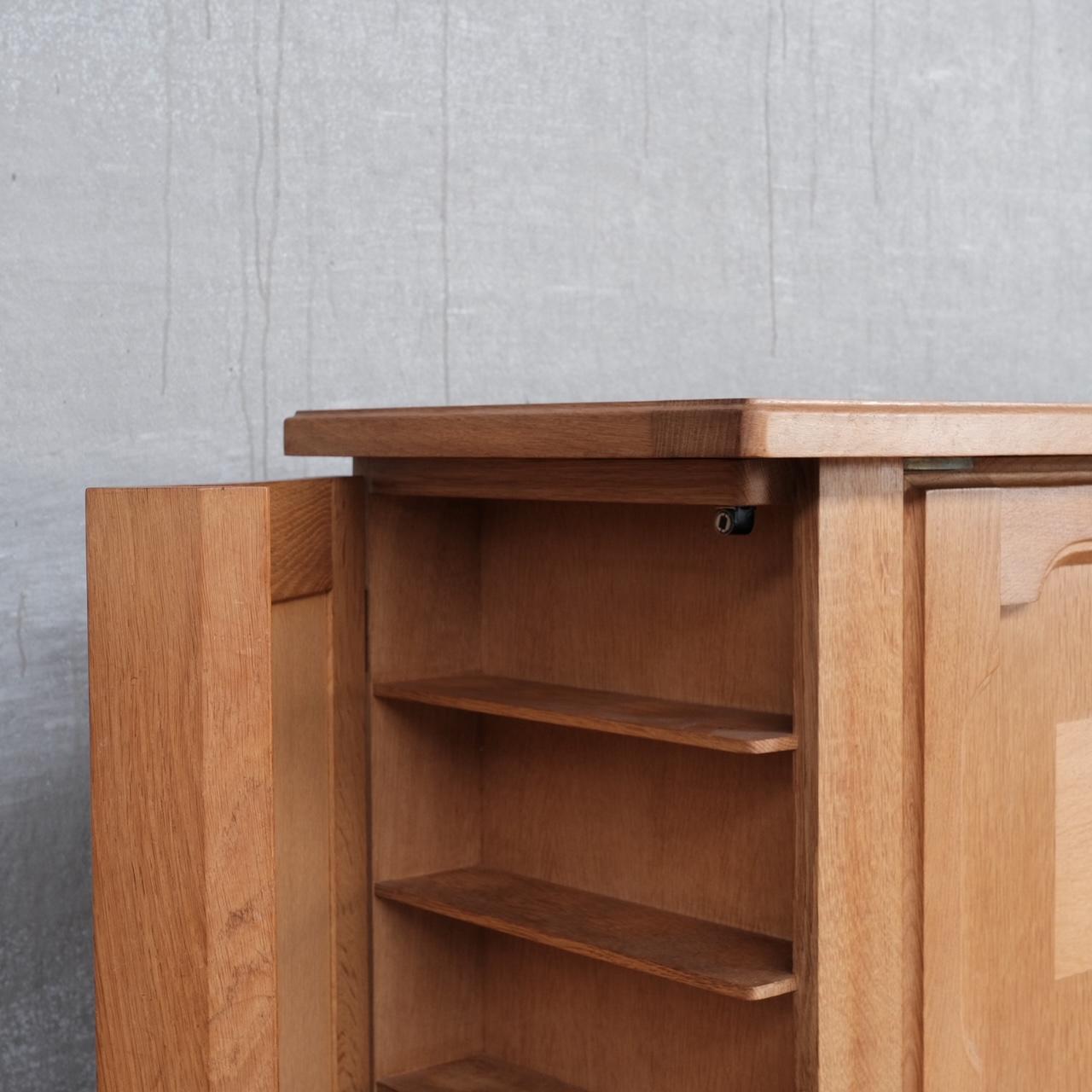 Guillerme et Chambron Oak Mid-Century French 'Bouvine' Cabinet 2