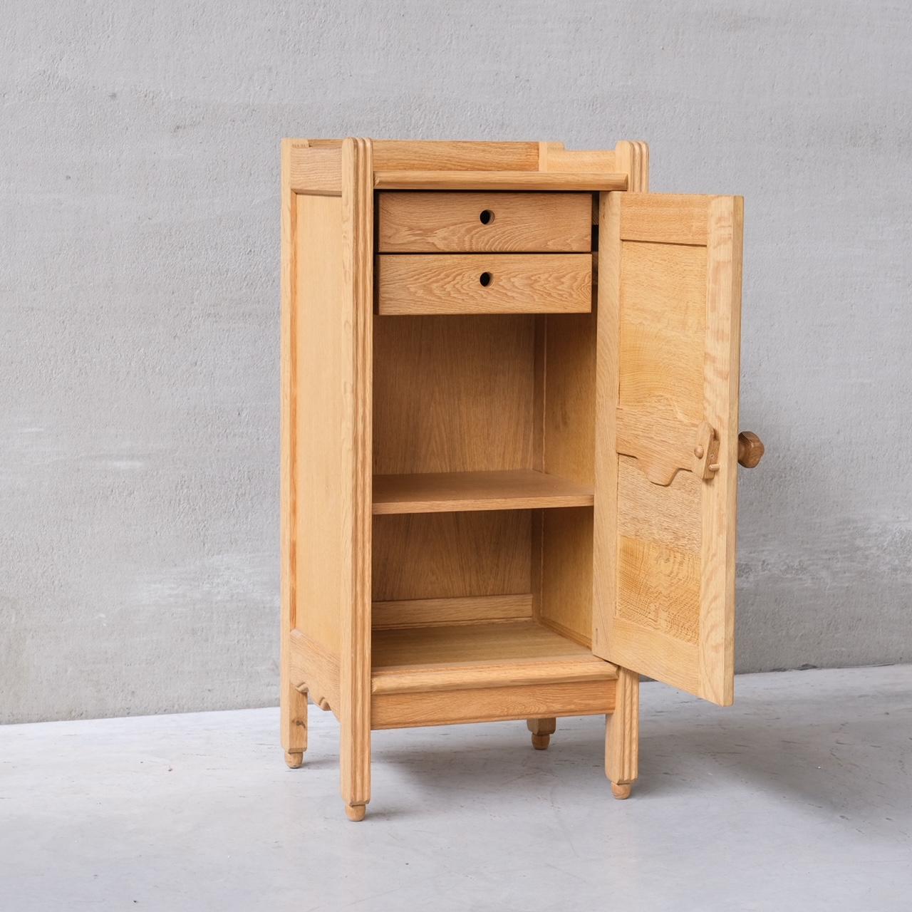 Guillerme et Chambron Oak Midcentury French Cabinet In Good Condition For Sale In London, GB