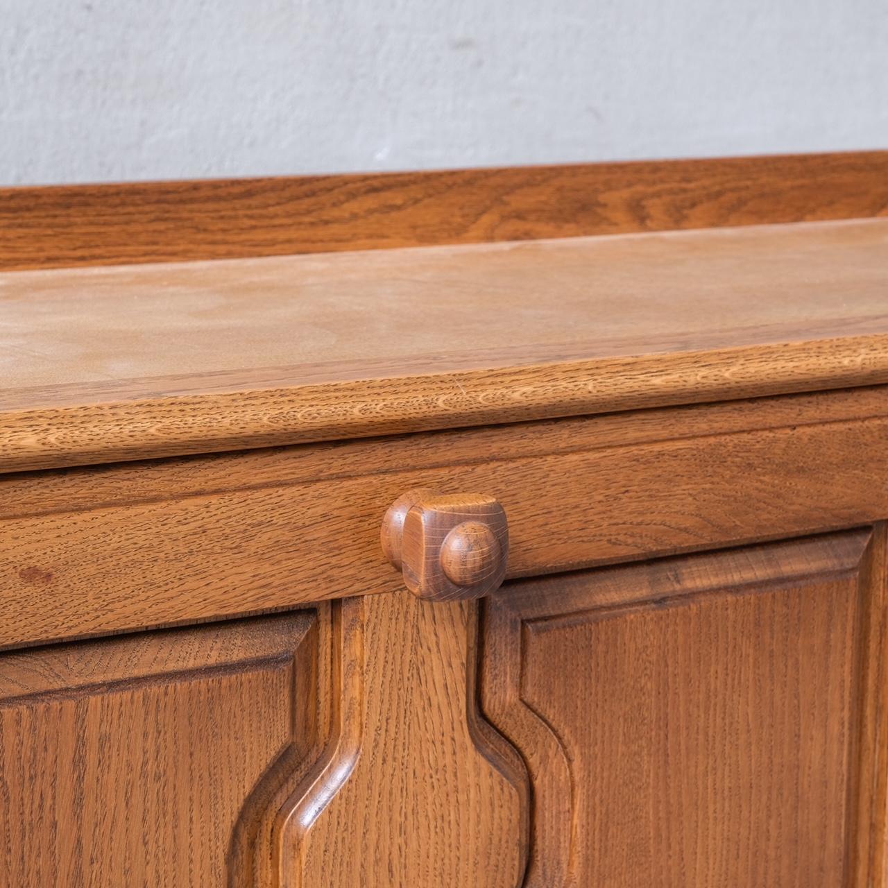 Guillerme et Chambron Oak Mid-Century French Cabinet Sideboard 5