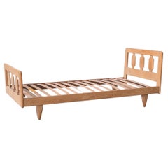 Guillerme et Chambron Oak Midcentury French Daybed