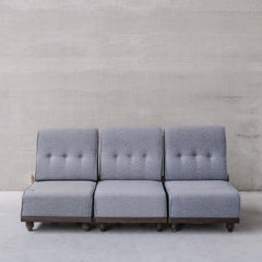 Guillerme et Chambron Oak Midcentury Modular Sofa