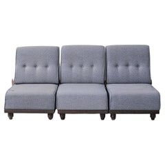 Vintage Guillerme et Chambron Oak Midcentury Modular Sofa