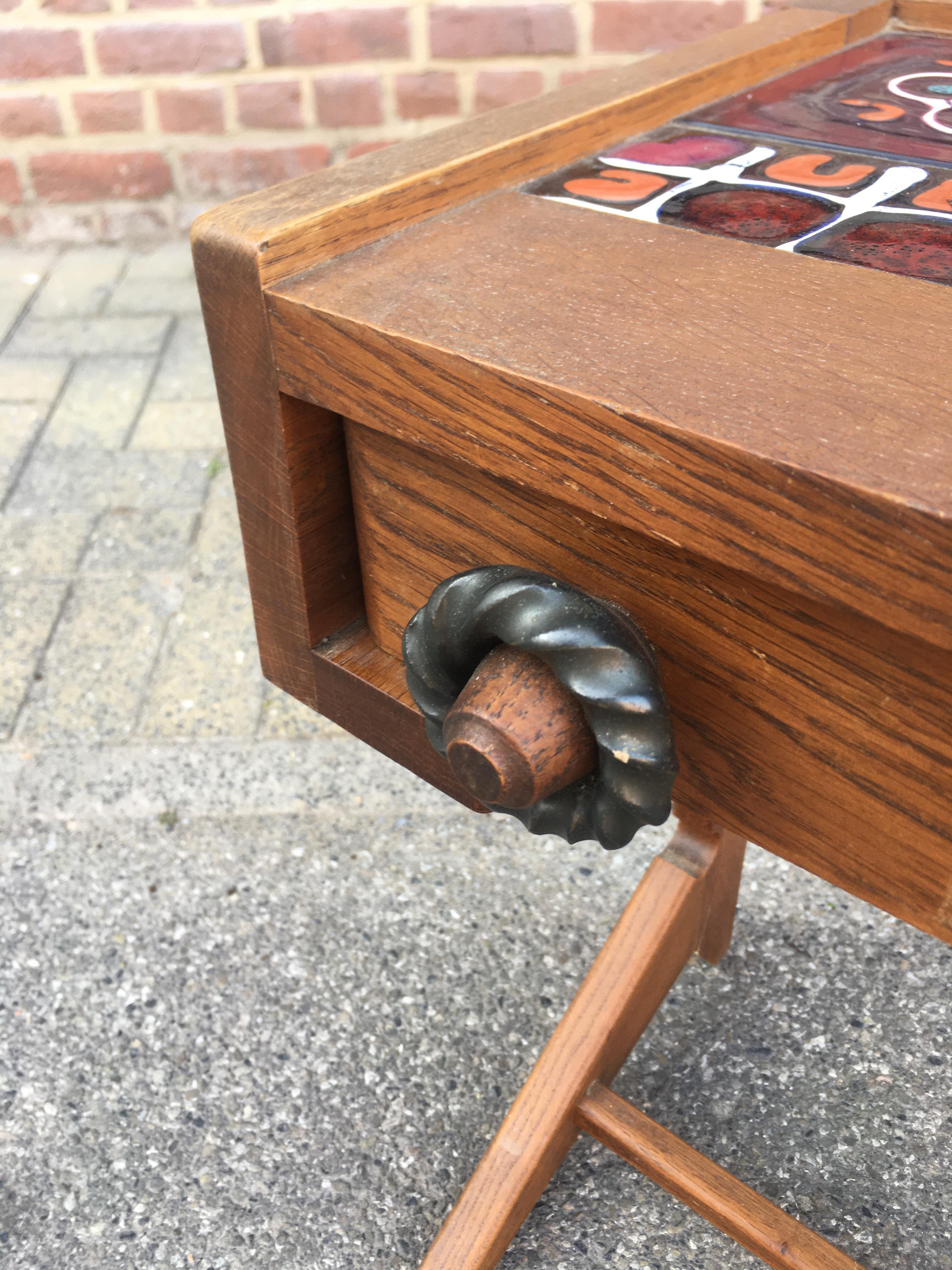 Guillerme et Chambron, oak nightstand edition Votre Maison, circa 1960.