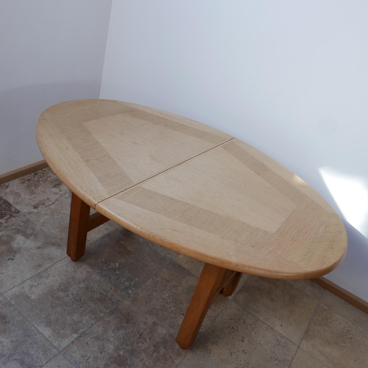 Guillerme et Chambron Oak Oval French Extendable Dining Table 6