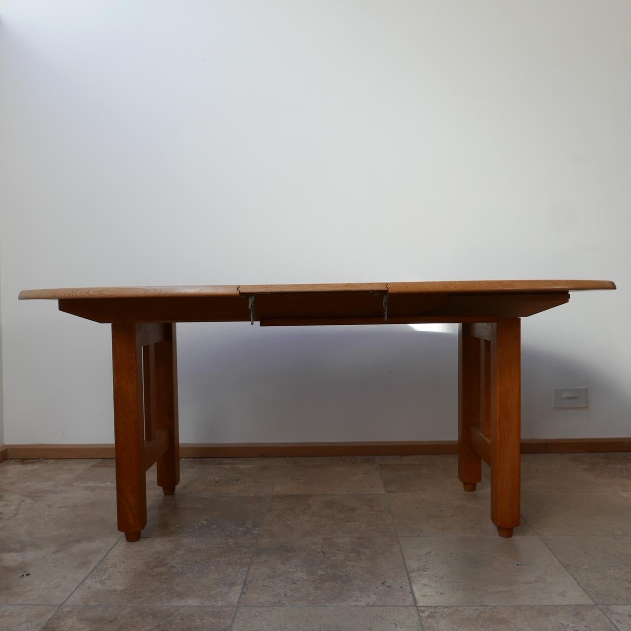 Guillerme et Chambron Oak Oval French Extendable Dining Table 1