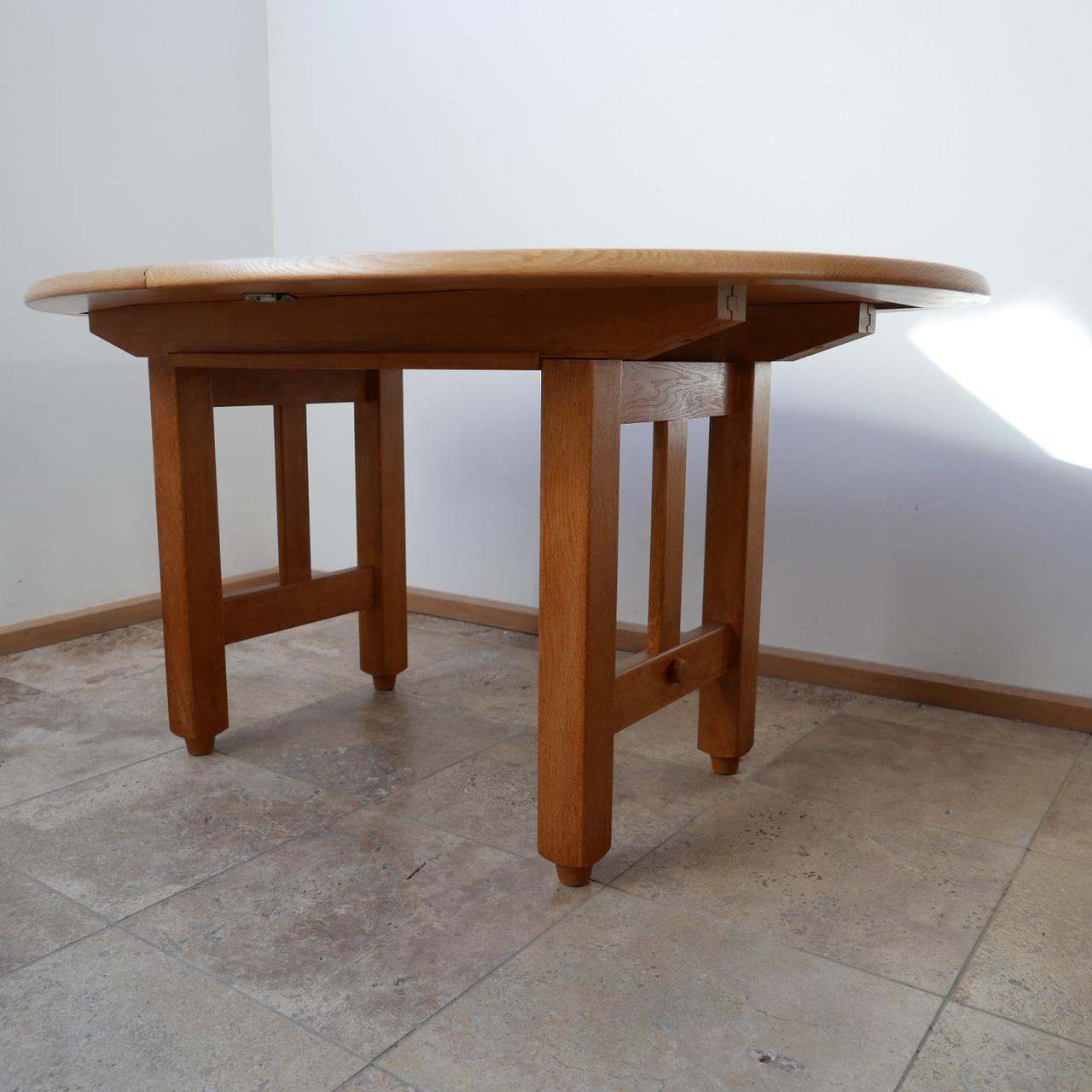 Guillerme et Chambron Oak Oval French Extendable Dining Table 4