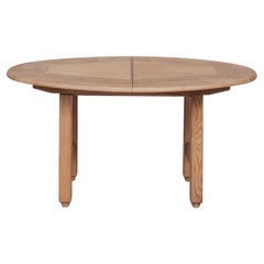 Guillerme et Chambron Oak Oval French Mid-Century Dining Table