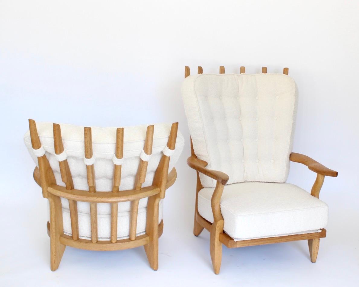 Guillerme et Chambron Oak Petite Repos French Lounge Chair Votre Maison 12