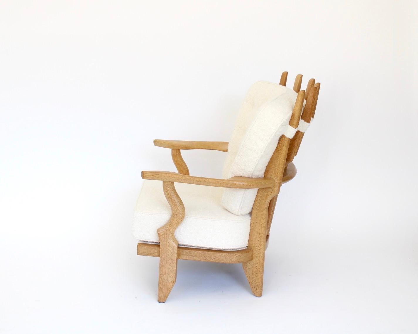 Guillerme et Chambron Oak Petite Repos French Lounge Chair Votre Maison 1