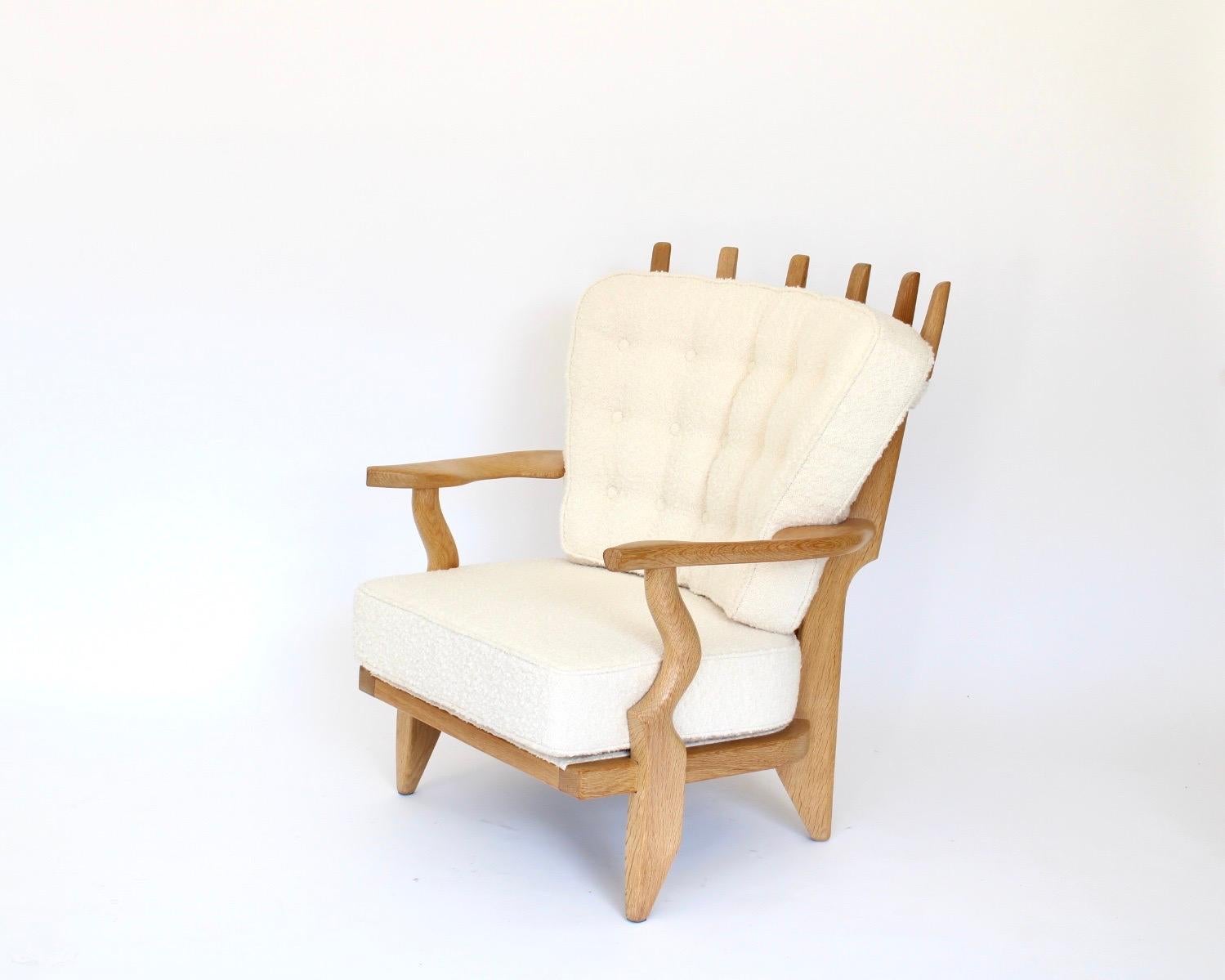 Guillerme et Chambron Oak Petite Repos French Lounge Chair Votre Maison 2