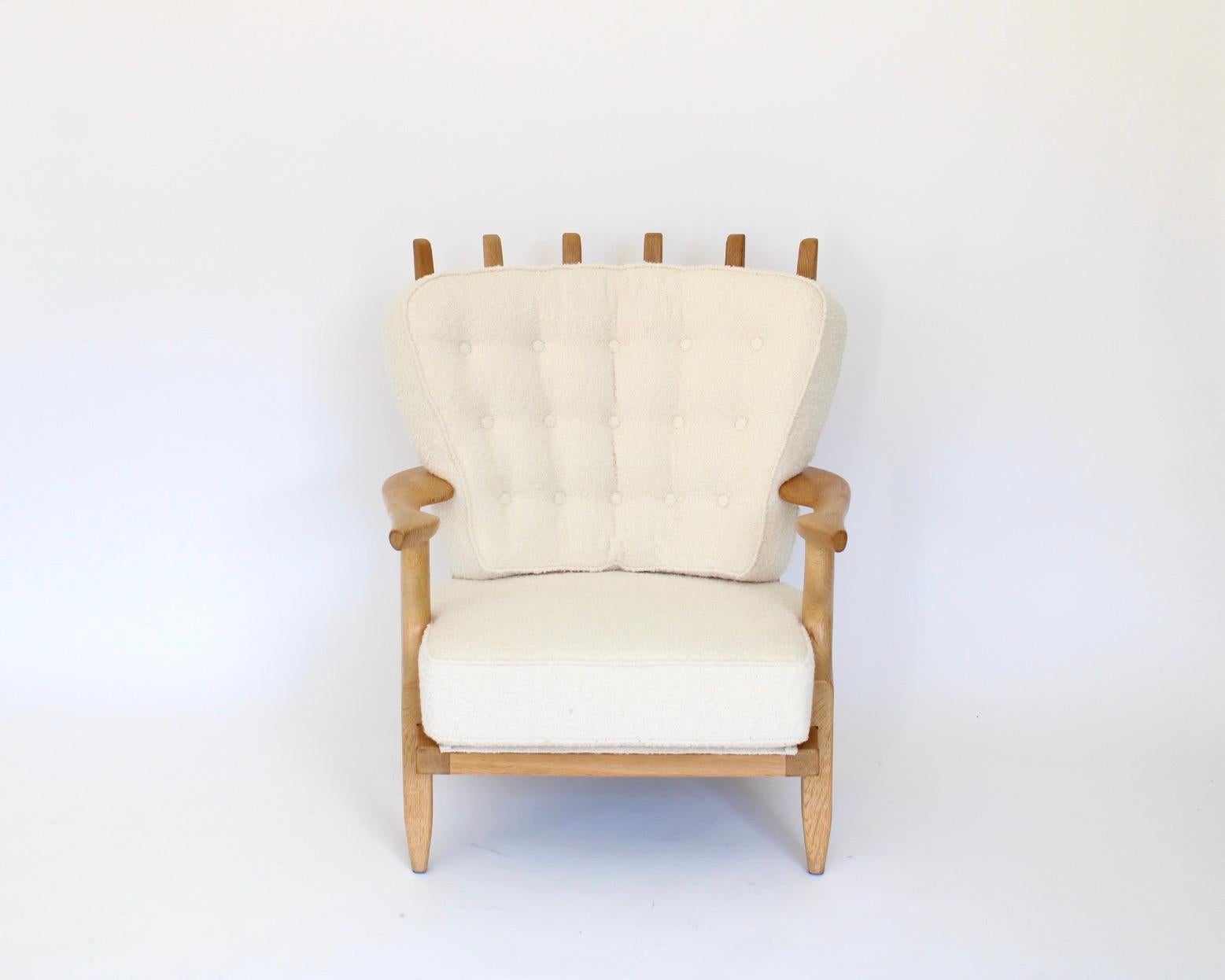 Guillerme et Chambron Oak Petite Repos French Lounge Chair Votre Maison 3