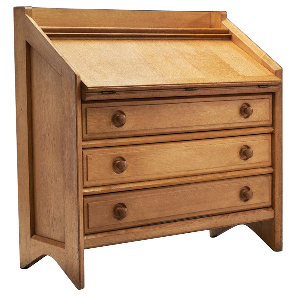 Secretaire in Oak di Guillerme et Chambron per Votre Maison, Francia, anni '60