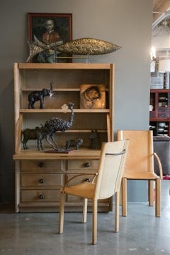 Guillerme et Chambron Oak Secretary, Midcentury, France