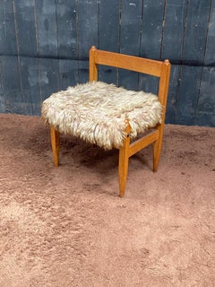 Guillerme et Chambron oak side chair Edition "Votre Maison" circa 1970