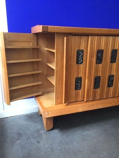 Guillerme et Chambron Oak Sideboard with Tiles
