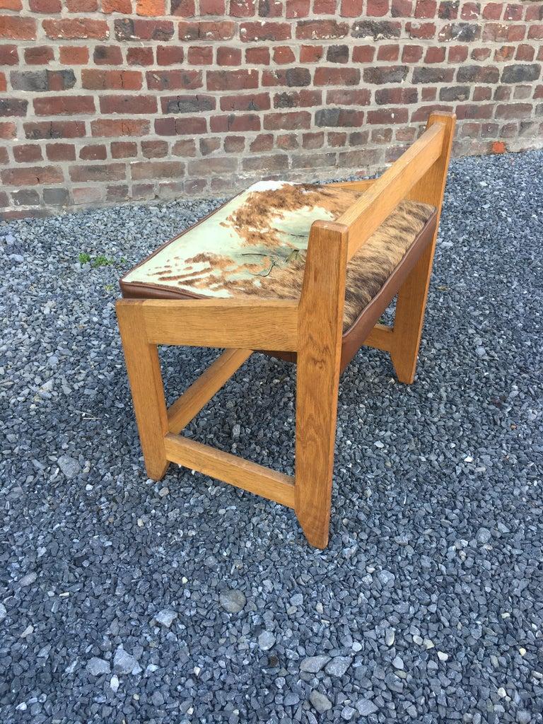 Guillerme et Chambron, Oak Stool, Edition Votre Maison, circa 1970 im Angebot 4