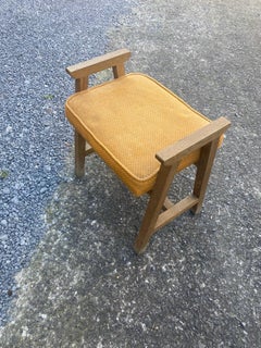 Guillerme et Chambron, Taburete de roble, Edición Votre Maison, hacia 1970