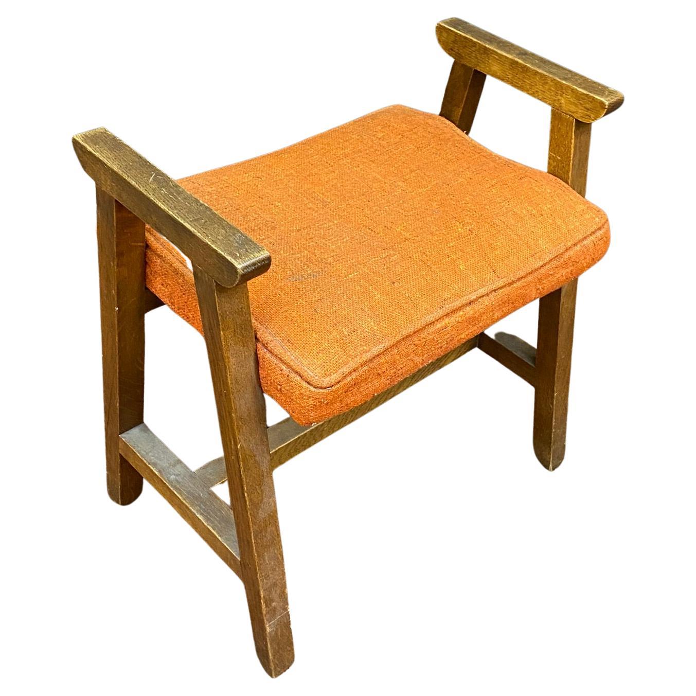 Guillerme et Chambron, oak stool, Edition Votre Maison circa 1970.