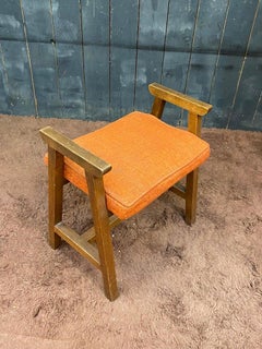 Guillerme et Chambron, Taburete de roble, Edición Votre Maison, hacia 1970