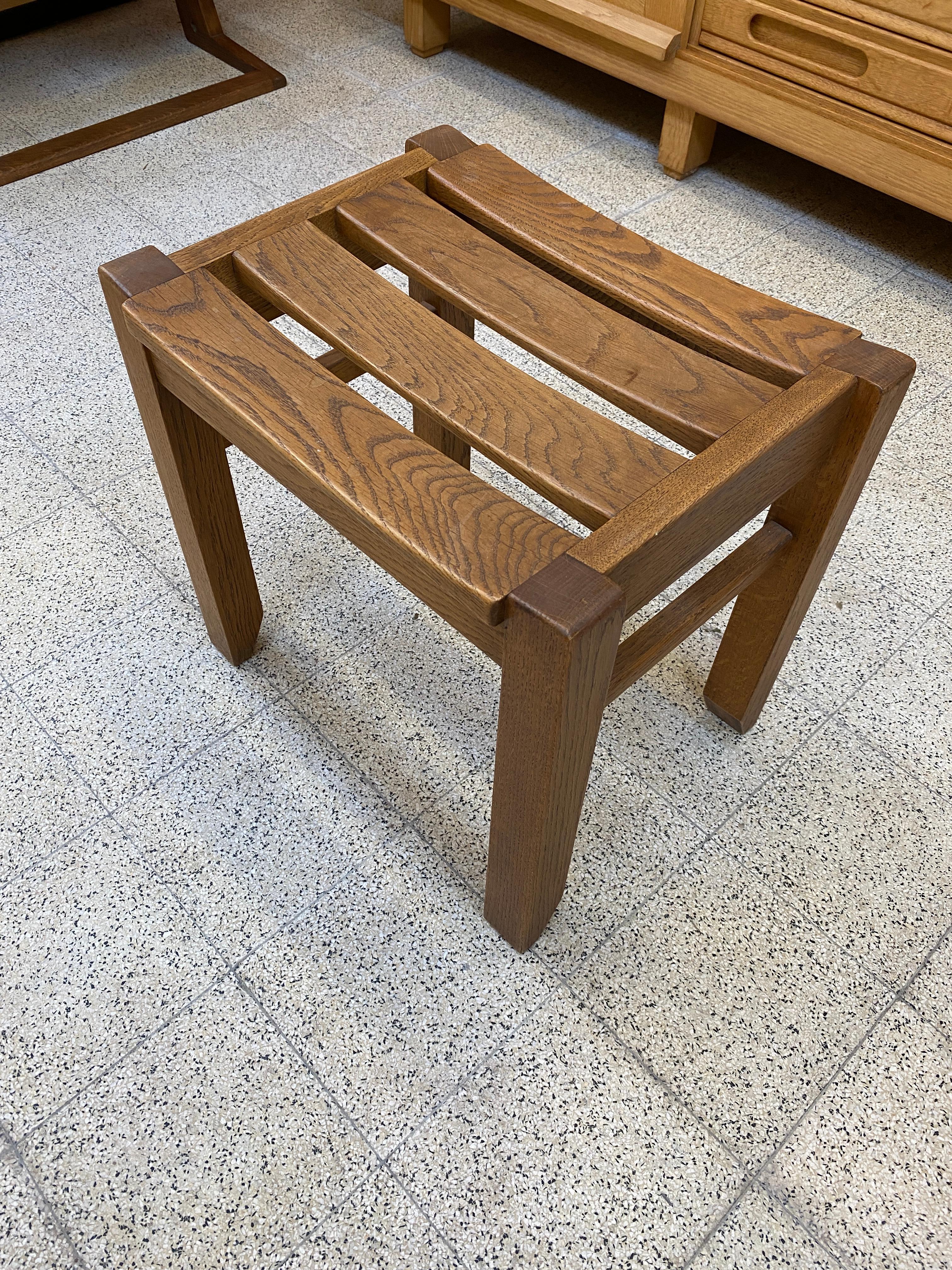 Moderno Guillerme et Chambron, Sgabello in Oak, Edition Votre Maison, circa 1970 in vendita