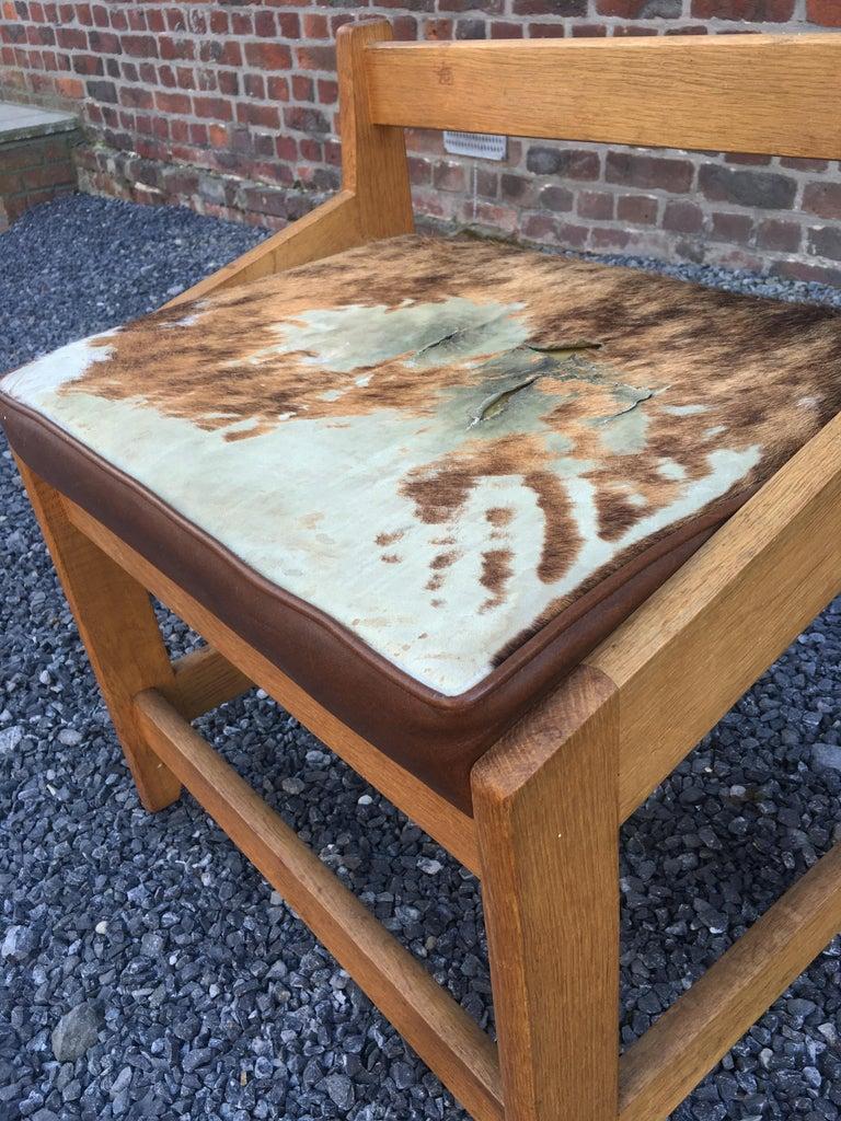 Guillerme et Chambron, Oak Stool, Edition Votre Maison, circa 1970 (Ende des 20. Jahrhunderts) im Angebot