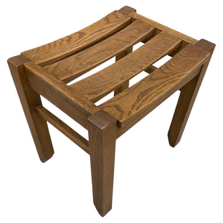 Guillerme et Chambron, Oak Stool, Edition Votre Maison, circa 1970