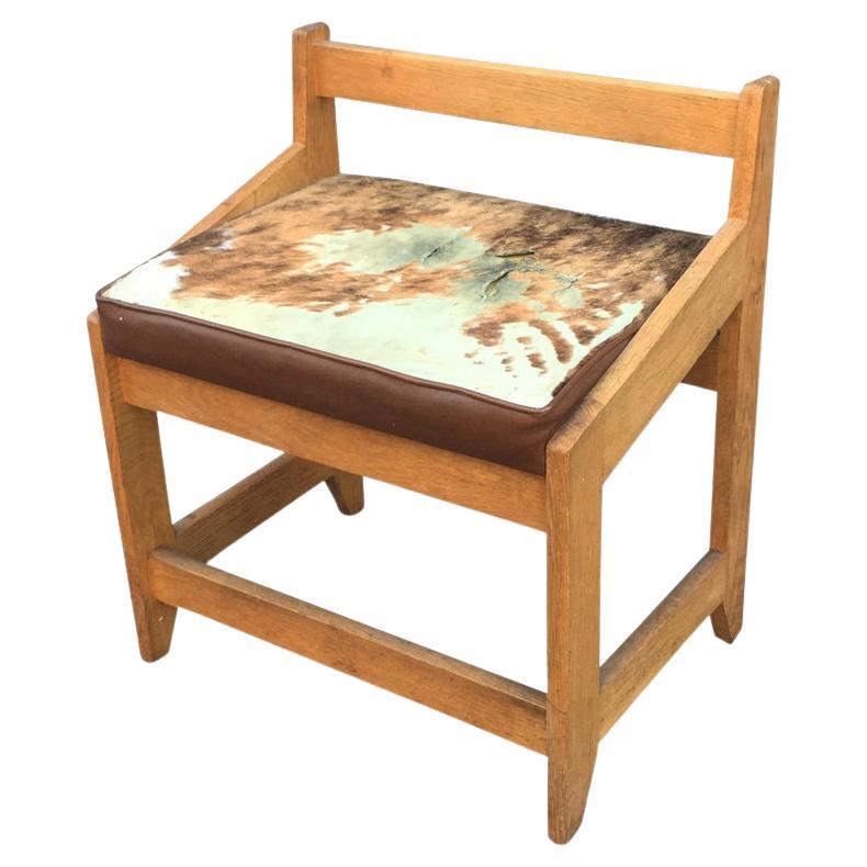 Guillerme et Chambron, Oak Stool, Edition Votre Maison, circa 1970