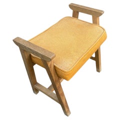 Guillerme et Chambron, Taburete de roble, Edición Votre Maison, hacia 1970