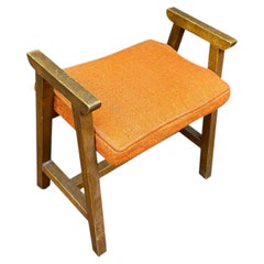 Guillerme et Chambron, Taburete de roble, Edición Votre Maison, hacia 1970