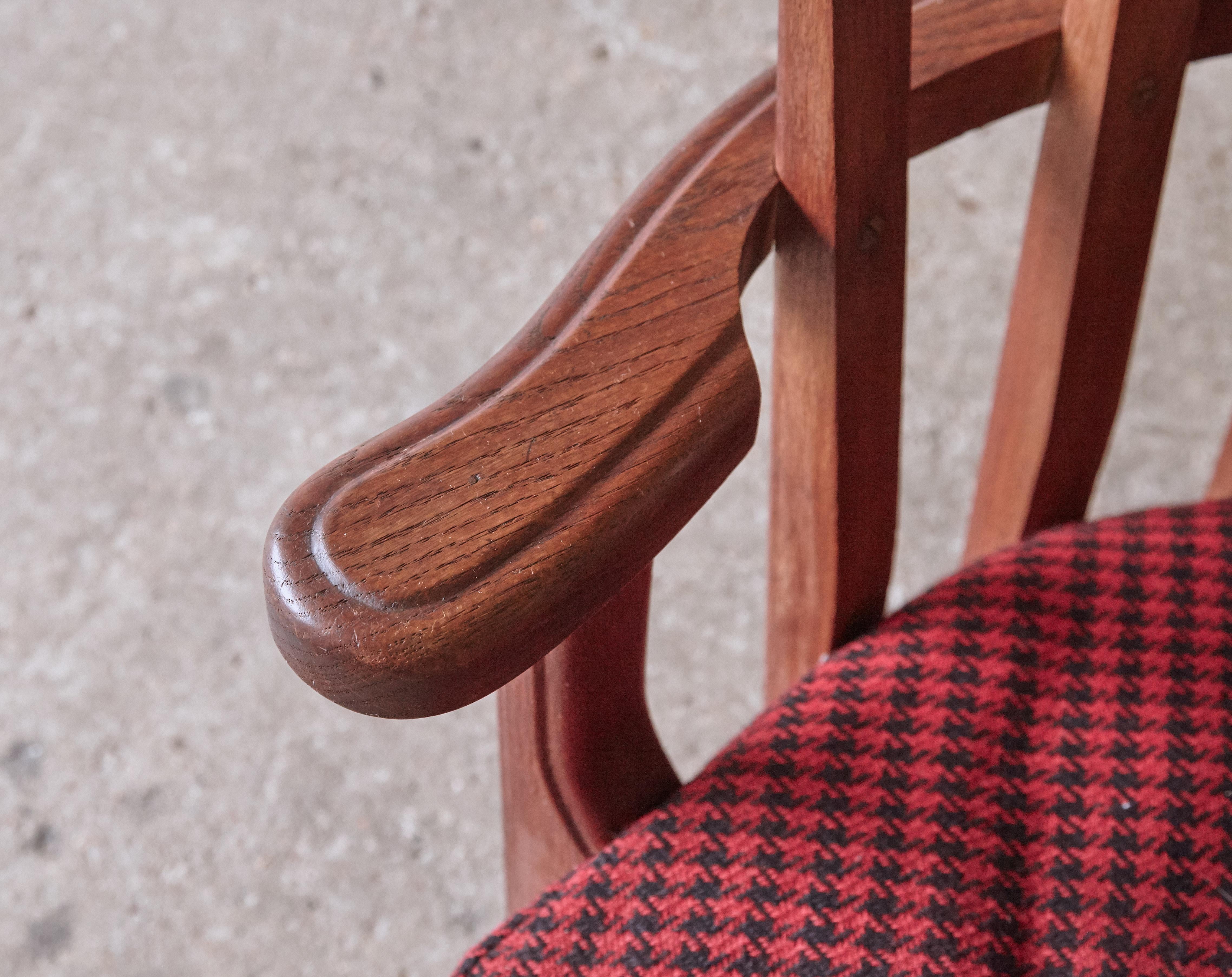 Guillerme et Chambron Oak Tricoteuse Chair, France, 1960s  9