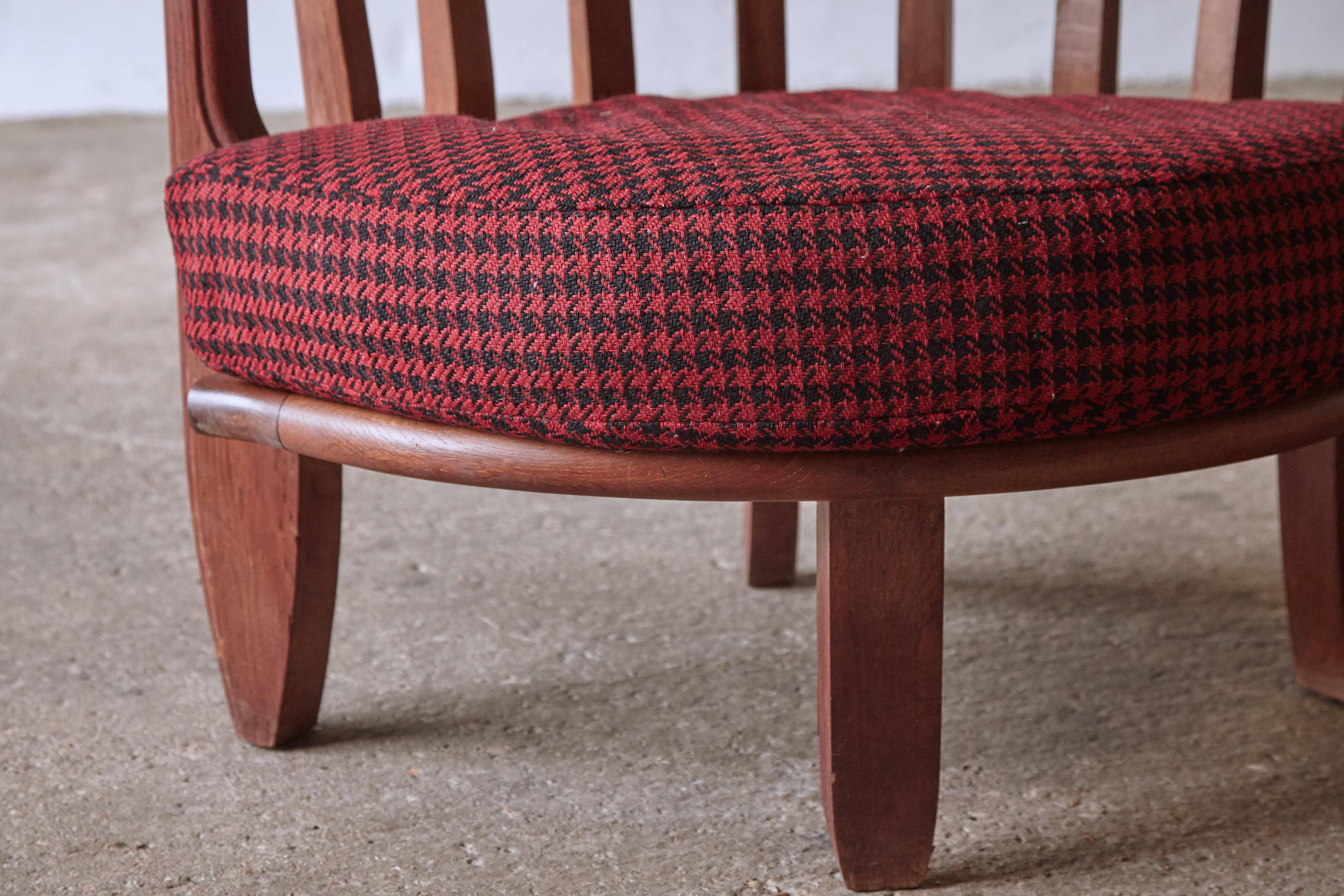 Guillerme et Chambron Oak Tricoteuse Chair, France, 1960s  10